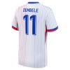 Frankrig Dembele 11 Udebane EM 2024 - Fodboldtrøjer (S/S)